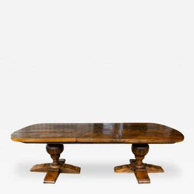 Flemish Baroque Style Oak Dining Table