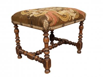 Flemish Baroque Walnut Bench