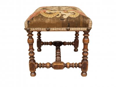 Flemish Baroque Walnut Bench