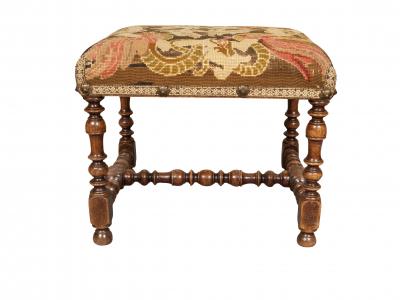 Flemish Baroque Walnut Bench