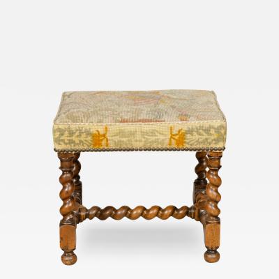 Flemish Baroque Walnut Footstool