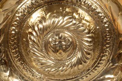 Flemish Brass Alms Plate
