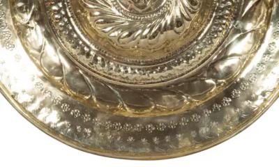 Flemish Brass Alms Plate