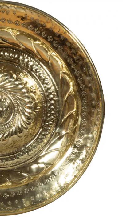 Flemish Brass Alms Plate