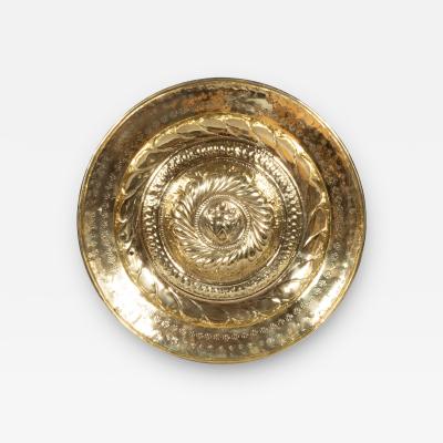 Flemish Brass Alms Plate