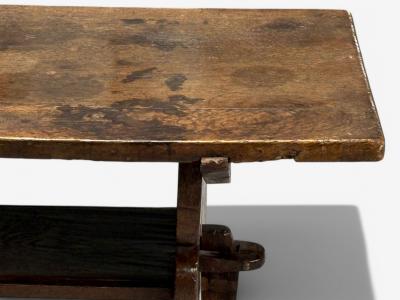 Flemish Oak Rustic Side or Console Table Belgium 17th C 