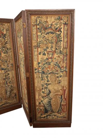 Flemish Tapestry Three Panel Screen