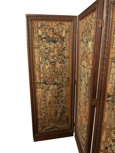 Flemish Tapestry Three Panel Screen