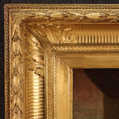 Flemish religious painting Holy Family from 18th century