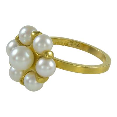 Flemming Eskildsen Georg Jensen Gold Ring No 903 with Pearls