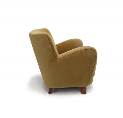 Flemming Lassen 1938 Flemming Lassen for Georg Kofoed Danish Lounge Chair in Original Mohair