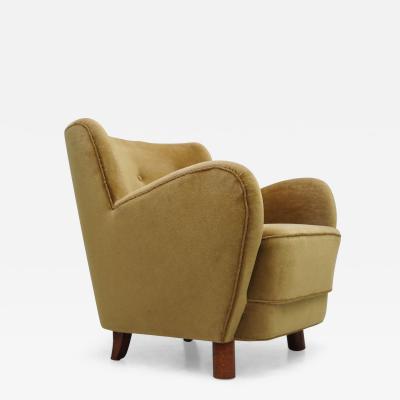 Flemming Lassen 1938 Flemming Lassen for Georg Kofoed Danish Lounge Chair in Original Mohair