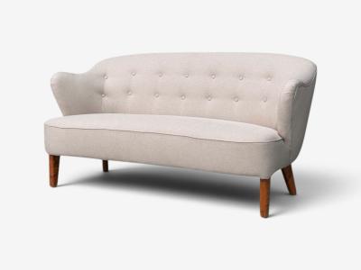 Flemming Lassen Flemming Lassen Rare Sofa Beige Fabric Birch Finland 1950s
