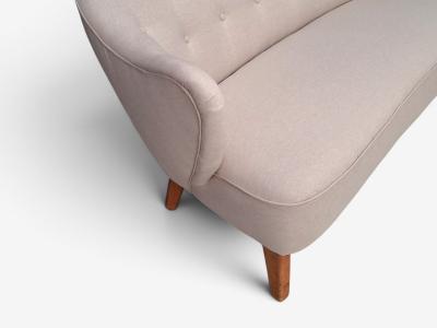 Flemming Lassen Flemming Lassen Rare Sofa Beige Fabric Birch Finland 1950s