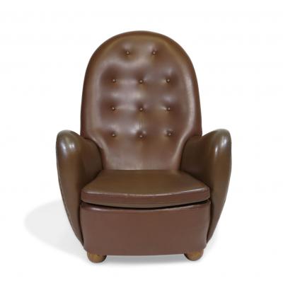 Flemming Lassen Georg Kofoed Danish High back Lounge Chair