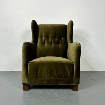 Flemming Lassen Mid Century Danish Cabinetmaker Wingback Lounge Chair Flemming Lassen Style