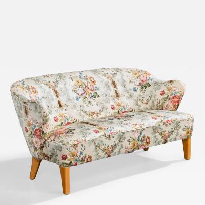 Flemming Lassen Sofa with Fabric and Birch Finland 1952