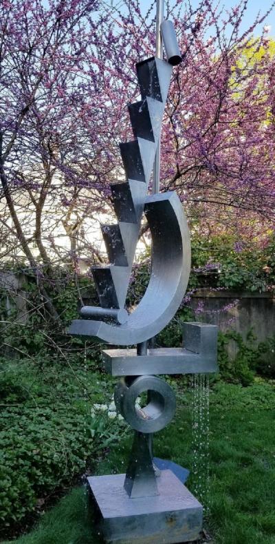 Fletcher Benton Steel Watercolor A Fountain