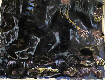 Fletcher Martin Police Brutality Cops Beat Protestors at Factory