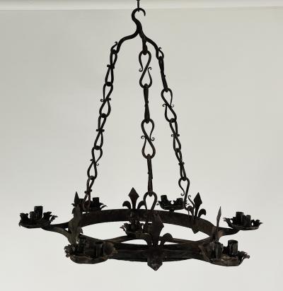 Fleur de Lys Candle Chandelier