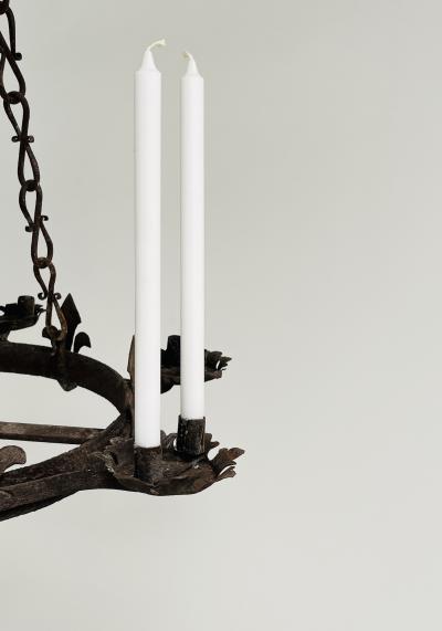 Fleur de Lys Candle Chandelier