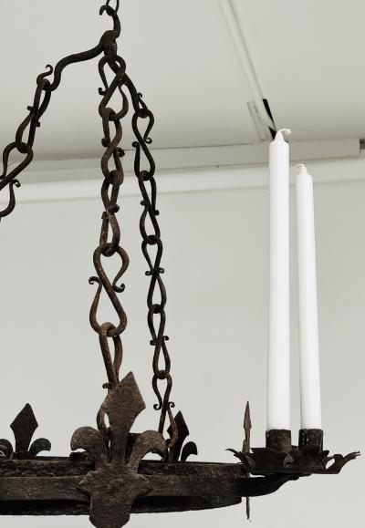 Fleur de Lys Candle Chandelier