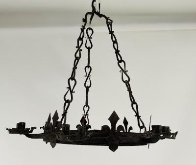 Fleur de Lys Candle Chandelier