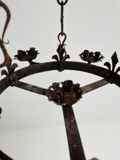 Fleur de Lys Candle Chandelier