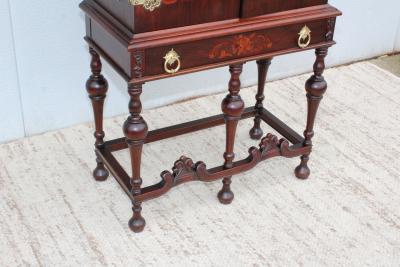 Flint Horner 1940s Walnut Cabinet With Brass Hardware