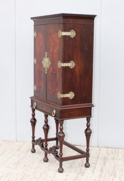 Flint Horner 1940s Walnut Cabinet With Brass Hardware