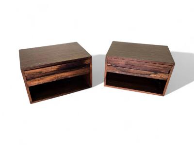 Floating Night Stands with Drawer in Rosewood Unknown 1950s Lot 829