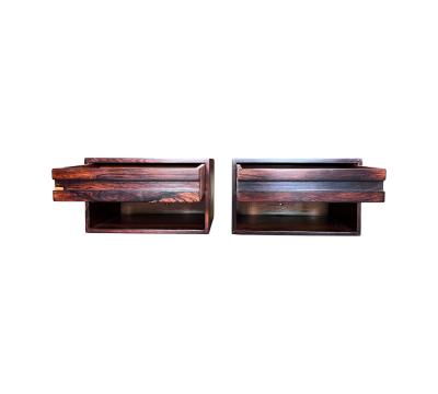 Floating Night Stands with Drawer in Rosewood Unknown 1960s Lot 829