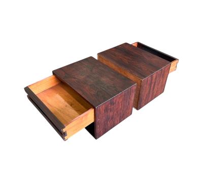 Floating Night Stands with Drawer in Rosewood Unknown 1960s Lot 829