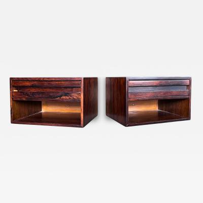 Floating Night Stands with Drawer in Rosewood Unknown 1960s Lot 829