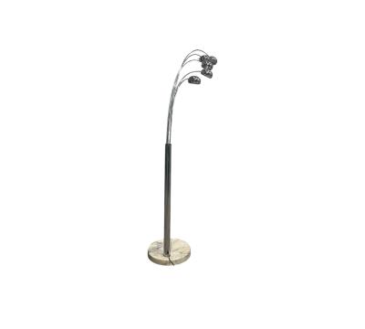 Floor Lamp with Five Bulbs in Chrome Glass Marble Unknown 1960s Lot 349