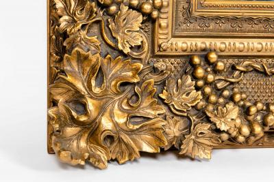 Floor Length Ornately Giltwood Hanging Beveled Wall Mirror