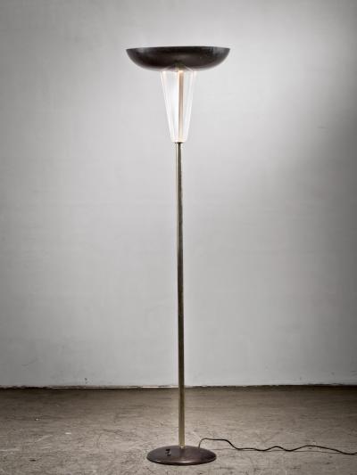 Floor lamp with plexiglass shade
