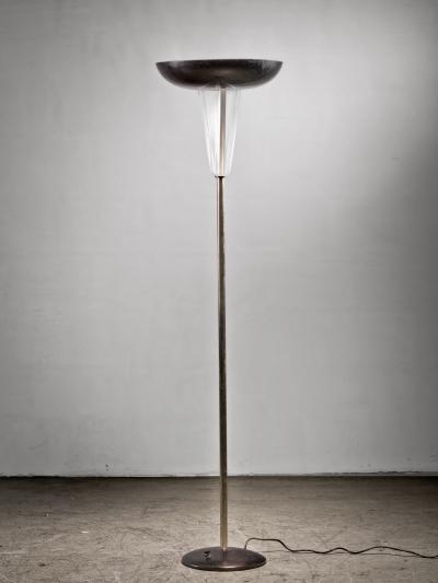 Floor lamp with plexiglass shade