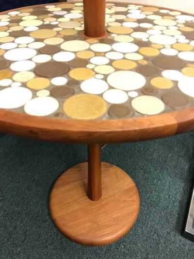 Floor lamp with tile table by Martz