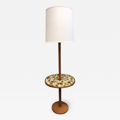 Floor lamp with tile table by Martz