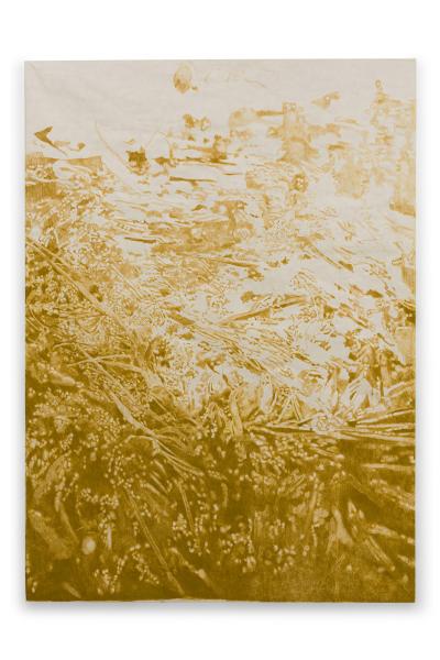 Flora Temnouche German Contemporary Abstract Pigments and Pencil on Paper Titled The Gate 