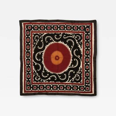 Floral Bolinpush suzani textile from Central Asia