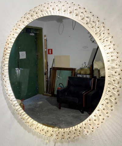 Floral mirror by Emil Stejnar for Ruper Nikoll 1950 Austria