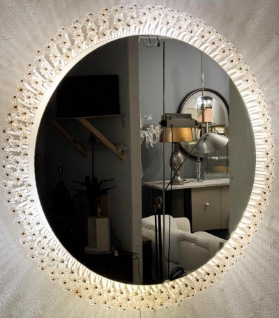 Floral mirror by Emil Stejnar for Ruper Nikoll 1950 Austria