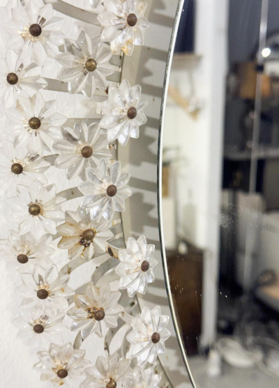 Floral mirror by Emil Stejnar for Ruper Nikoll 1950 Austria