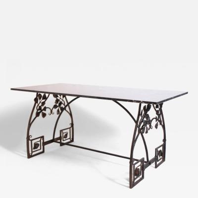 Floral wrought iron console table 1960s 