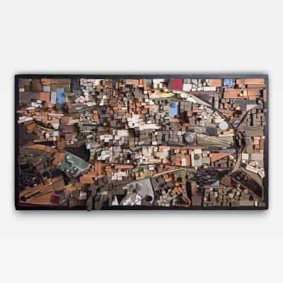 Florence B Chernoff Florence Chernoff Ceramic Relief Pittsburgh PA Three Rivers 1967 Stoneware
