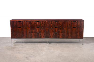 Florence Knoll 1960s Florence Knoll Brazilian Rosewood Ten Drawer Credenza