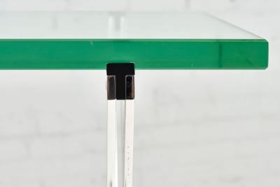 Florence Knoll Chrome and Glass X Base Console Table 1960