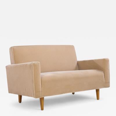 Florence Knoll Early Florence Knoll Mid Century Mohair Settee Sofa